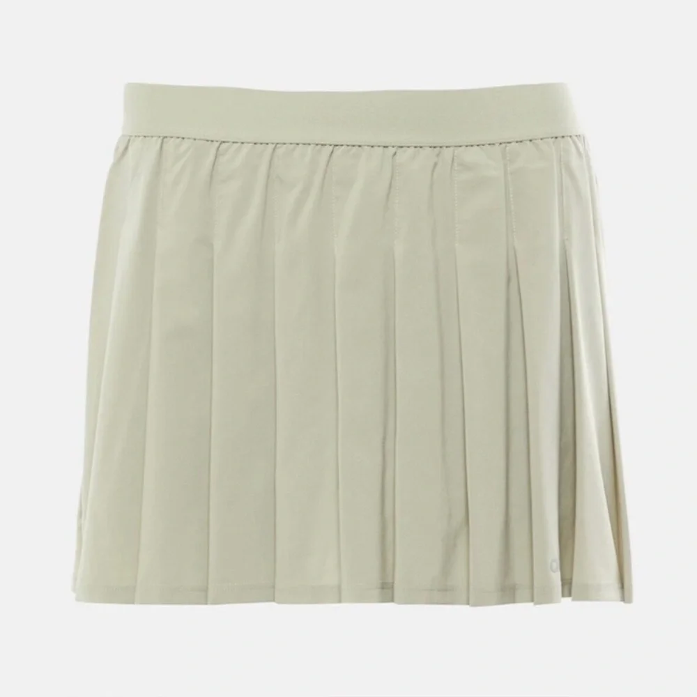 ALO Varsity Tennis Pleated Mini Skirt Limestone Green Size XXS/XS